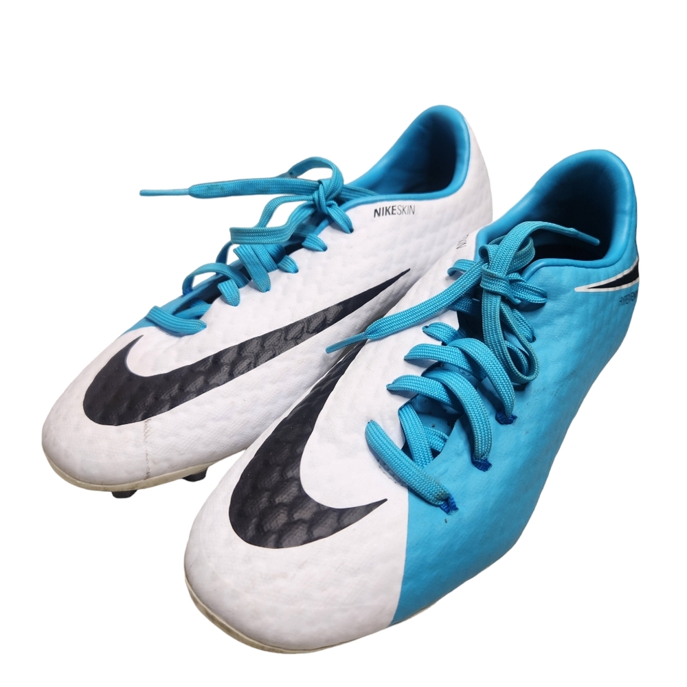 Nike Skin Hypervenom X Blue White Black Men 6.5 Indoor Turf Soccer Training Shoe